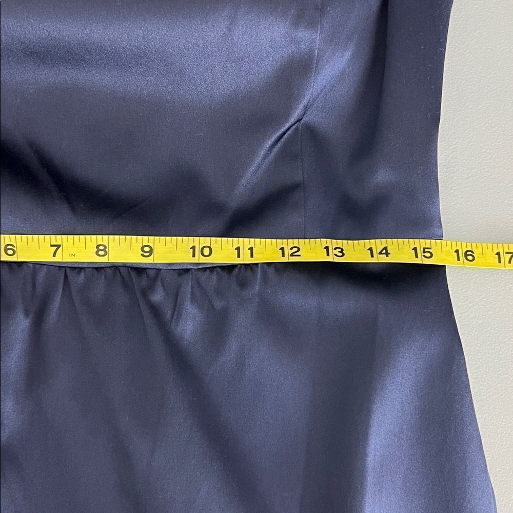 Brooks Brothers Navy Silk Blend Satin Sheath Dress Size 4 - Picture 6 of 6